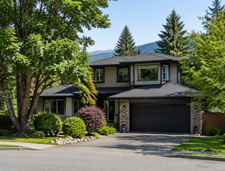 A detached family home on a wide lot in the Fraser Valley BC