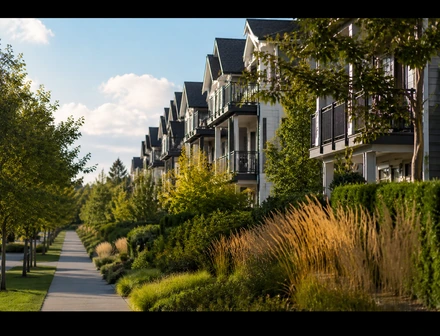 Newer townhomes on a landscaped street, townhomes for sale in Fleetwood, Surrey