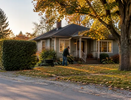An older wood sided character house on a named street in Fort Langley village, BC