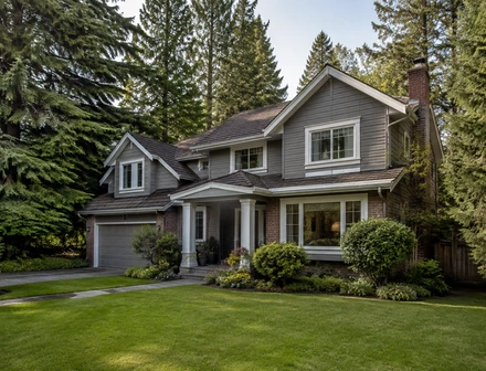 A detached family house with mature evergreens, detached houses for sale in Guildford, Surrey BC