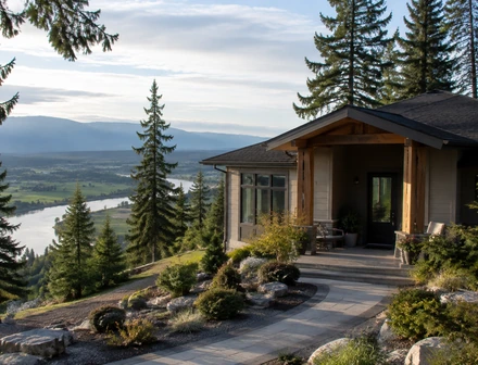 A detached family house on a sloping lot above the Fraser River, houses for sale in Mission BC