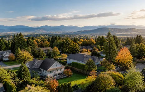 Detached homes on wide lots with mature trees on a quiet Murrayville street in Langley BC