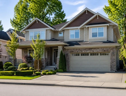 A detached family home with a landscaped yard, houses for sale in South Surrey BC