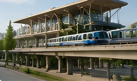 The Surrey to Langley SkyTrain guideway near Willoughby Heights