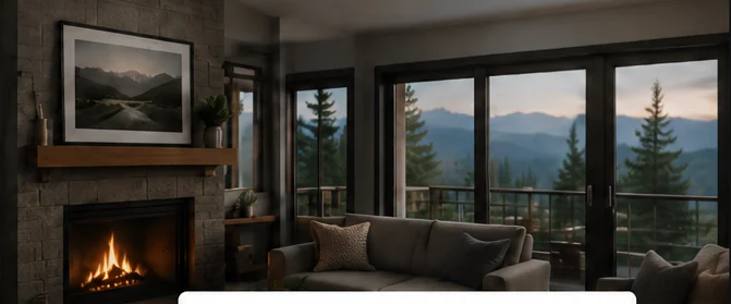 A bright open plan living room in a Fraser Valley home